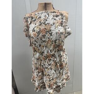 Women’s Wallflower Floral Dress 1X Flutter Sleeve